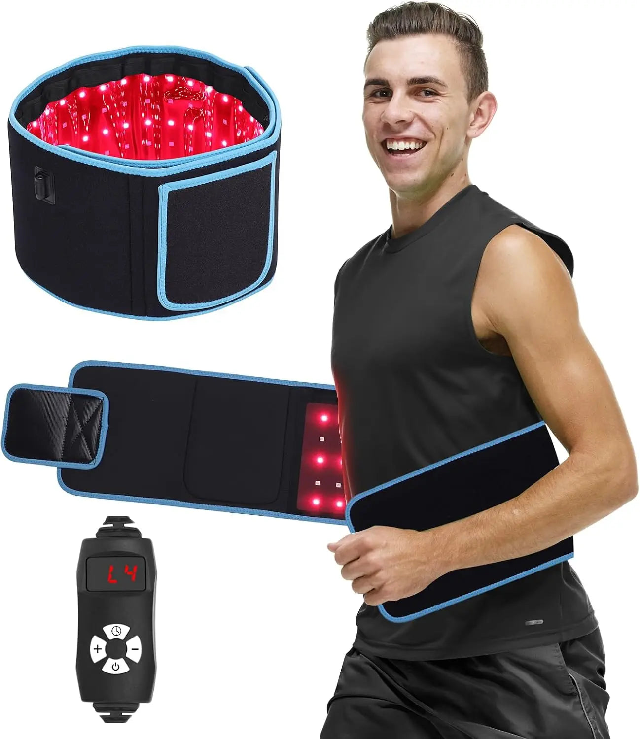 LED massagebälte – rött ljus & värme mot smärta
