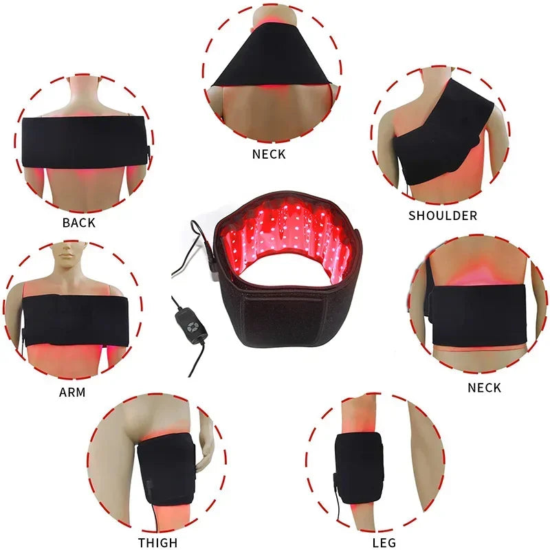LED massagebälte – rött ljus & värme mot smärta